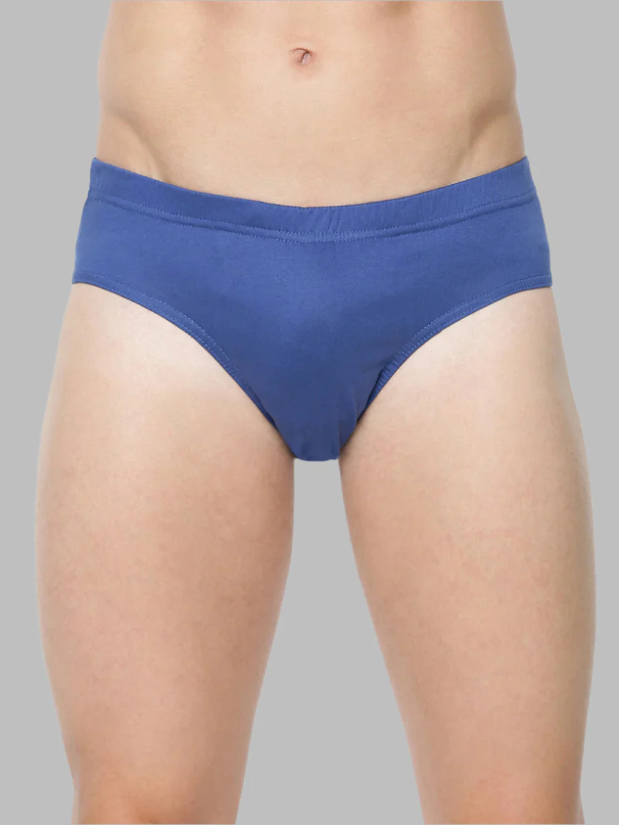 100% Combed Cotton Assorted Colour Inner Elastic Brief Merc (Pack of 2)