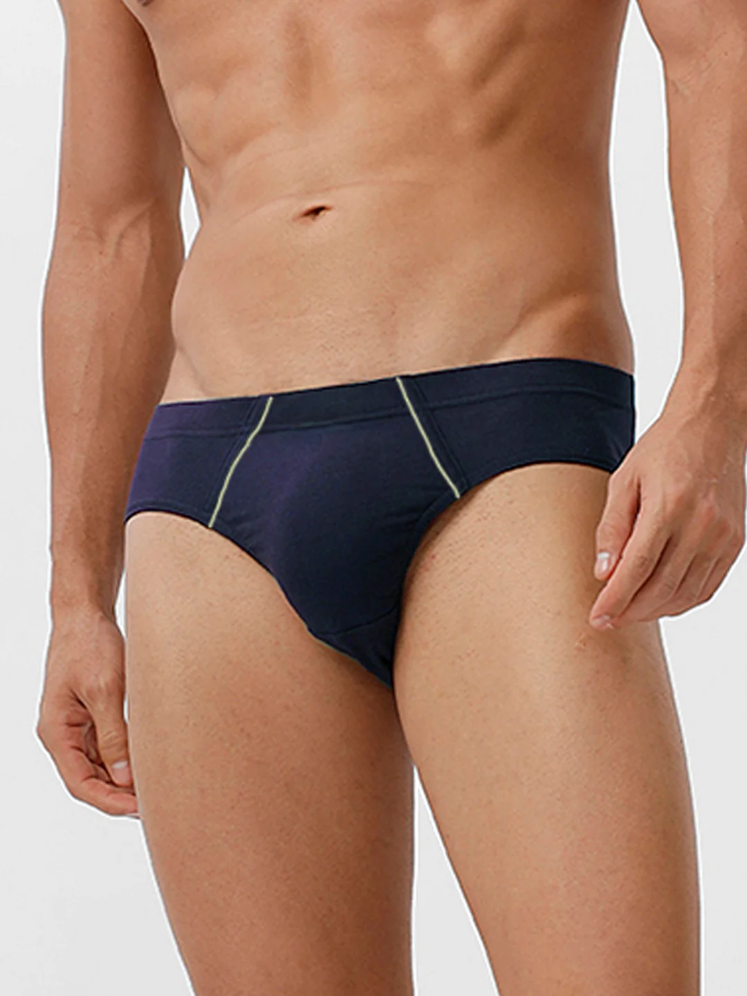 100% Combed Cotton Assorted Colour Inner Elastic Brief Minar Pack of 2 - Image 2