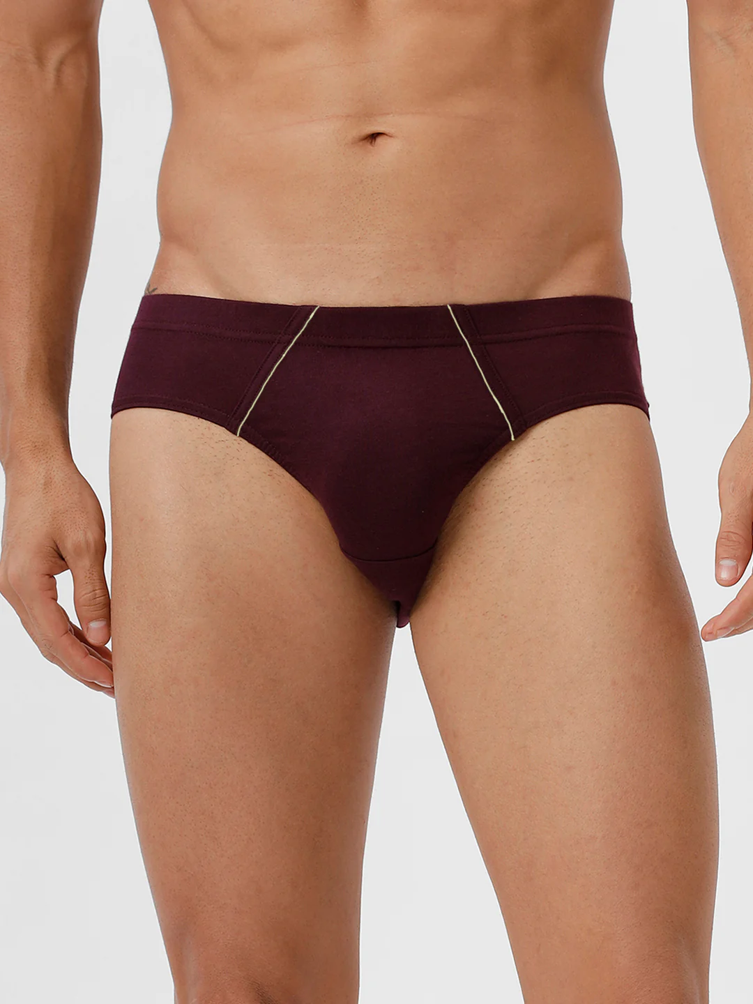 100% Combed Cotton Assorted Colour Inner Elastic Brief Minar Pack of 2 - Image 3