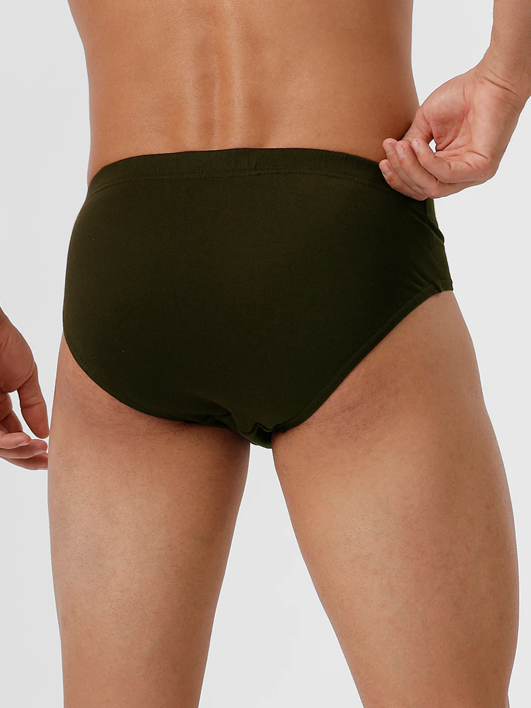 100% Combed Cotton Assorted Colour Inner Elastic Brief Minar Pack of 2 - Image 4