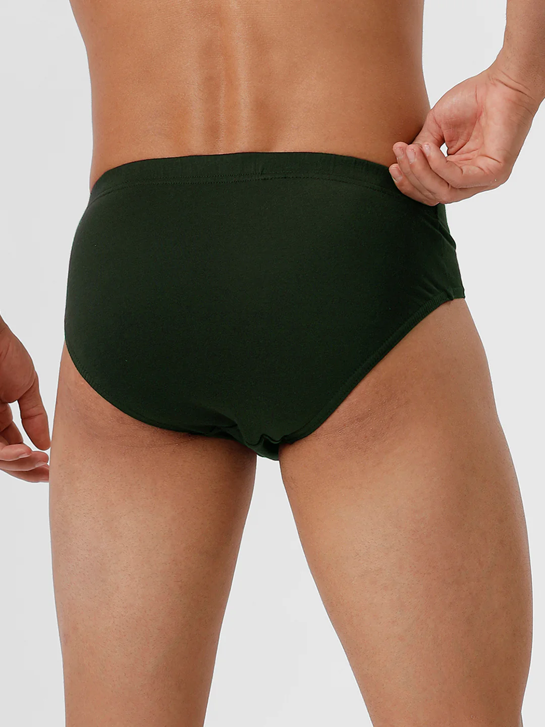 100% Combed Cotton Assorted Colour Inner Elastic Brief Minar Pack of 2 - Image 6