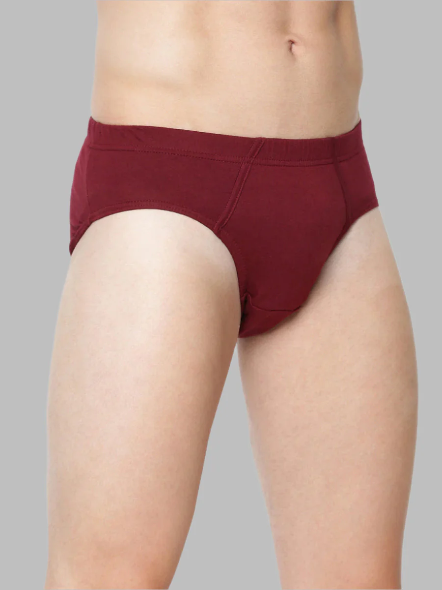 100% Combed Cotton Assorted Colour Inner Elastic Brief Plus Size Suriya (Pack of 2) - Image 3