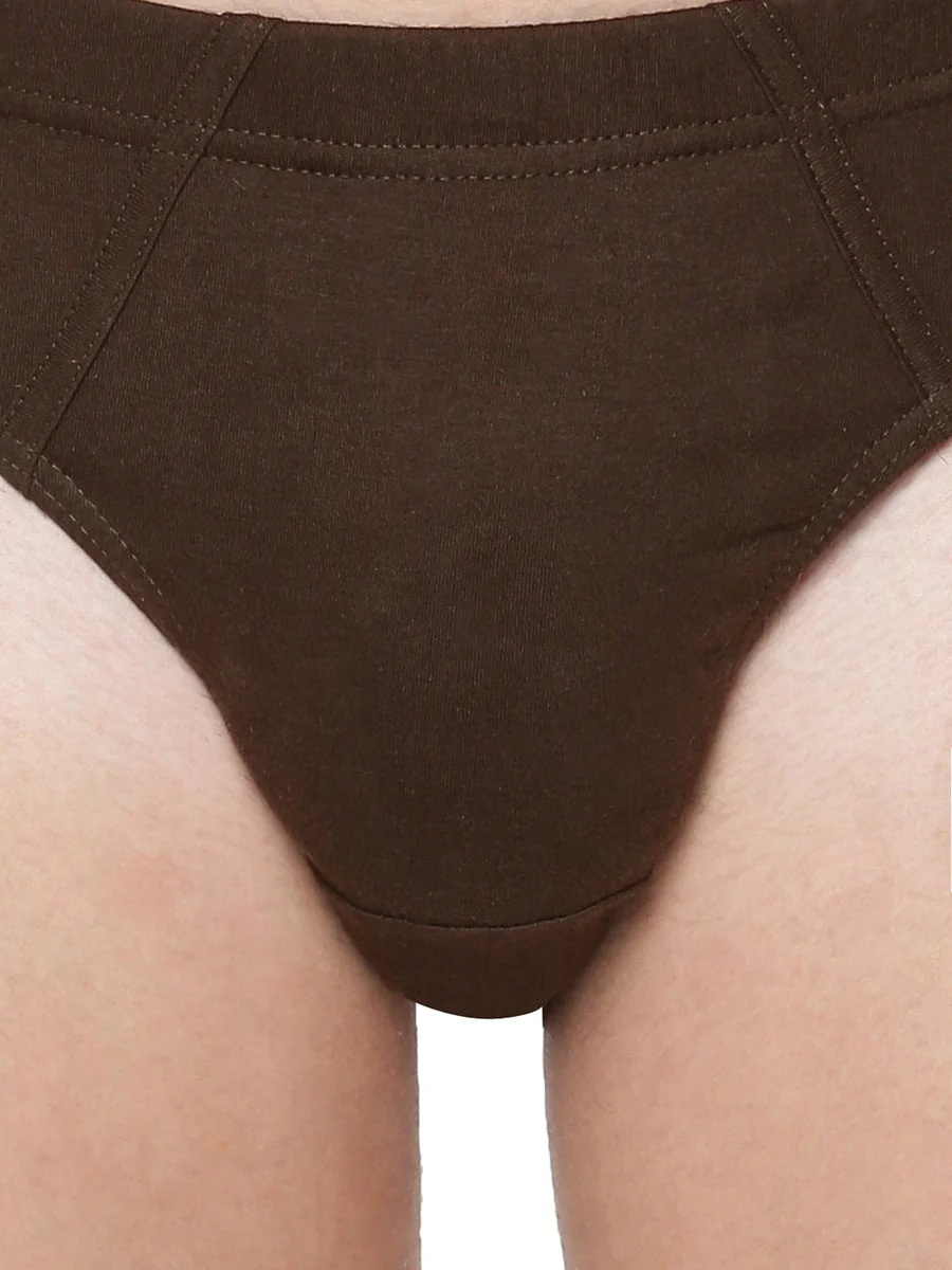 100% Combed Cotton Assorted Colour Inner Elastic Brief Plus Size Suriya (Pack of 2) - Image 5