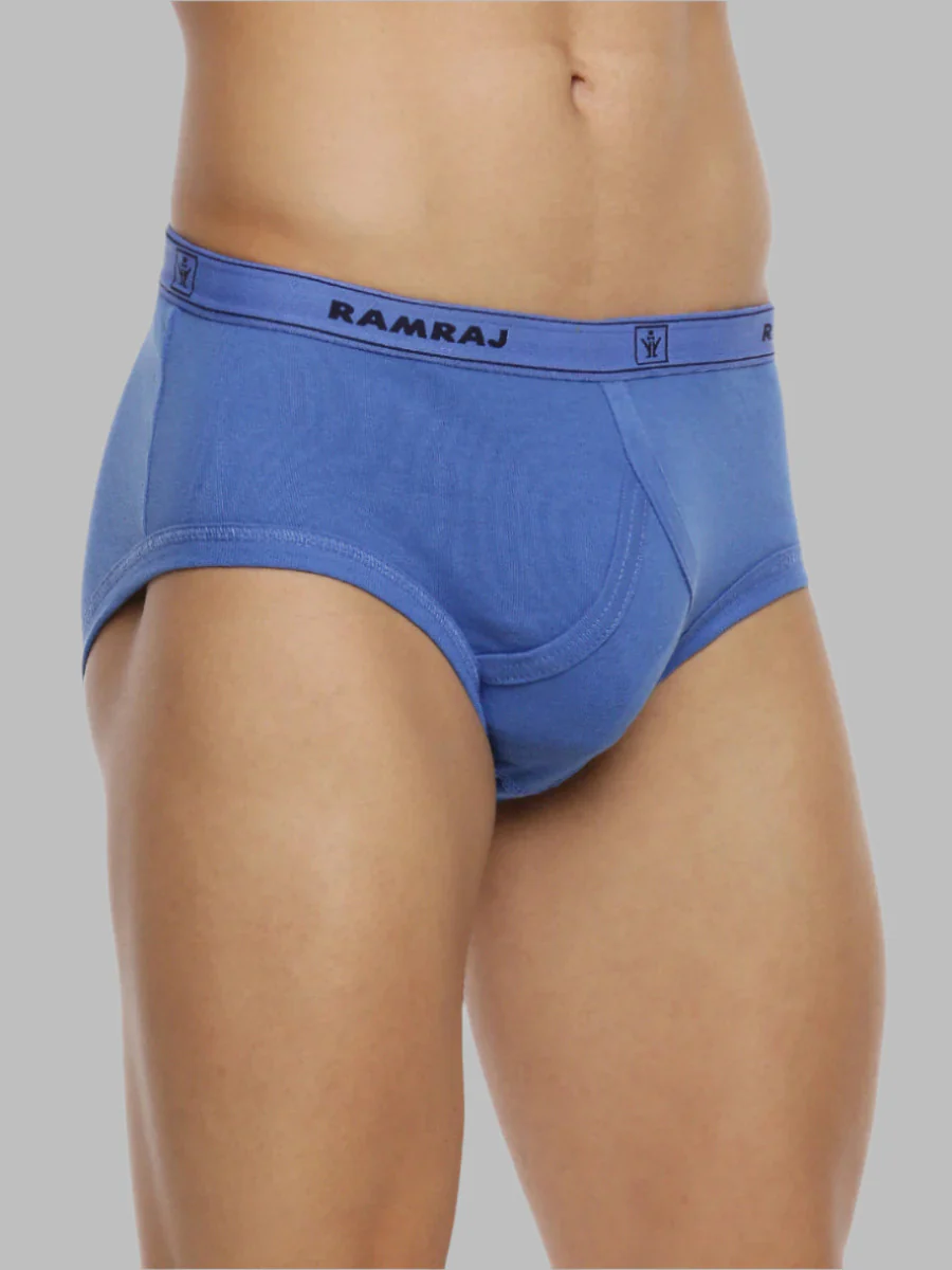 100% Combed Cotton Assorted Colour Outer Elastic Arrow Y Brief (Pack of 2) - Image 2