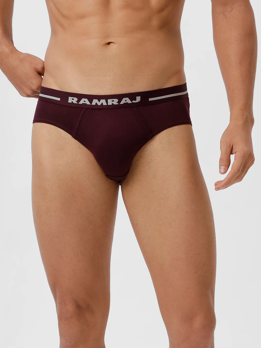 100% Combed Cotton Assorted Colour Outer Elastic Brief Suriya (Pack of 2) - Image 3