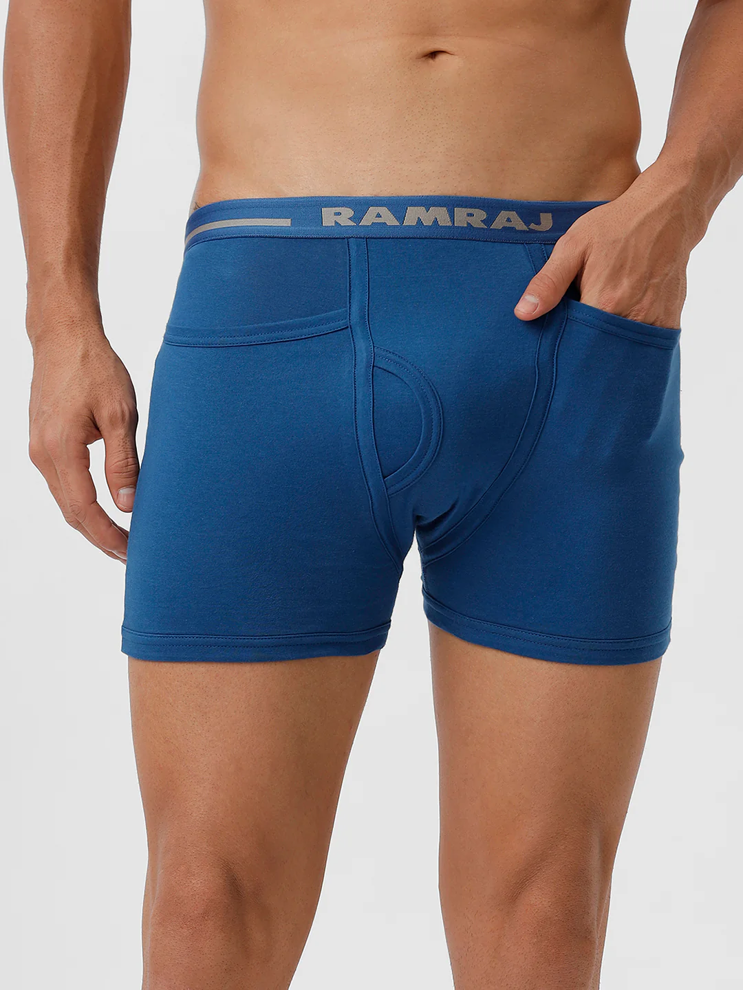 100% Combed Cotton Assorted Colour Pocket Trunk Plus Size Softex (Pack of 2) - Image 4