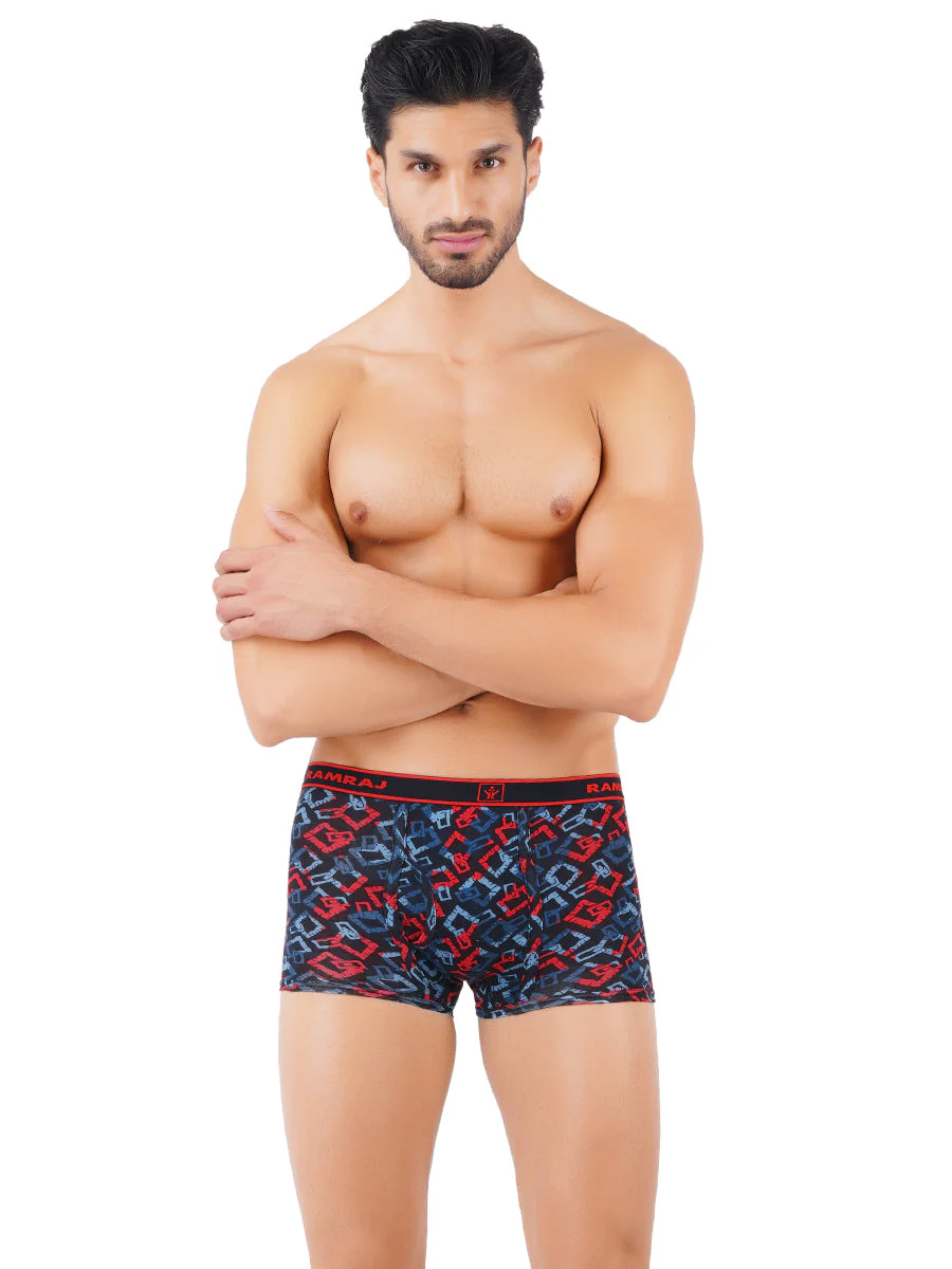 100% Combed Cotton Assorted Colour Printed OE Trunk Plus Size Sparkle (Pack of 2) - Image 4