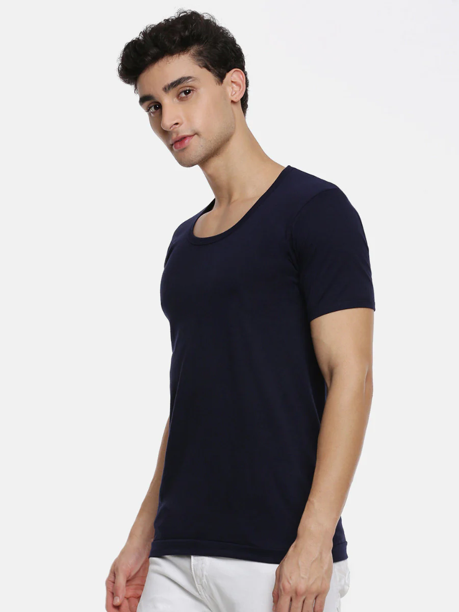100% Combed Cotton Assorted Colour Sleeves Vest RNS Sukra (Pack of 2) - Image 4