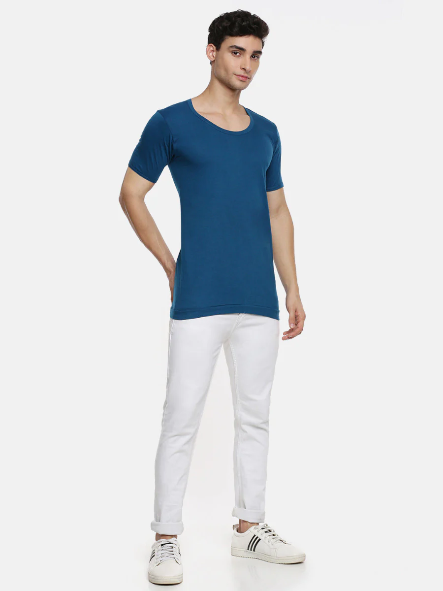 100% Combed Cotton Assorted Colour Sleeves Vest RNS Sukra (Pack of 2) - Image 9