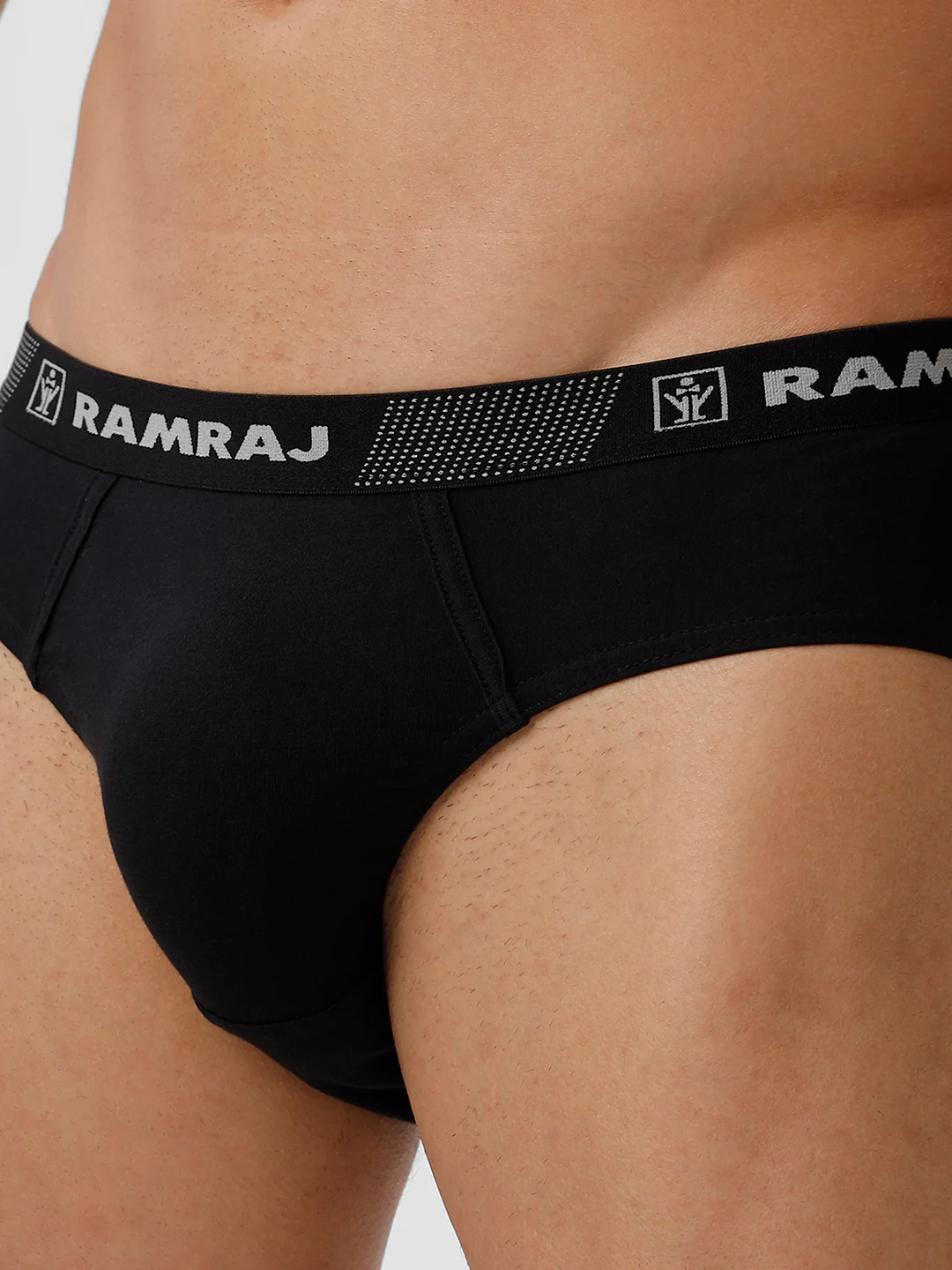 100% Combed Cotton Black Outer Elastic Brief Suriya (Pack of 2) - Image 3