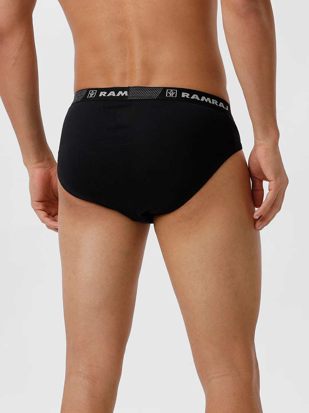 100% Combed Cotton Black Outer Elastic Brief Suriya (Pack of 2) - Image 5