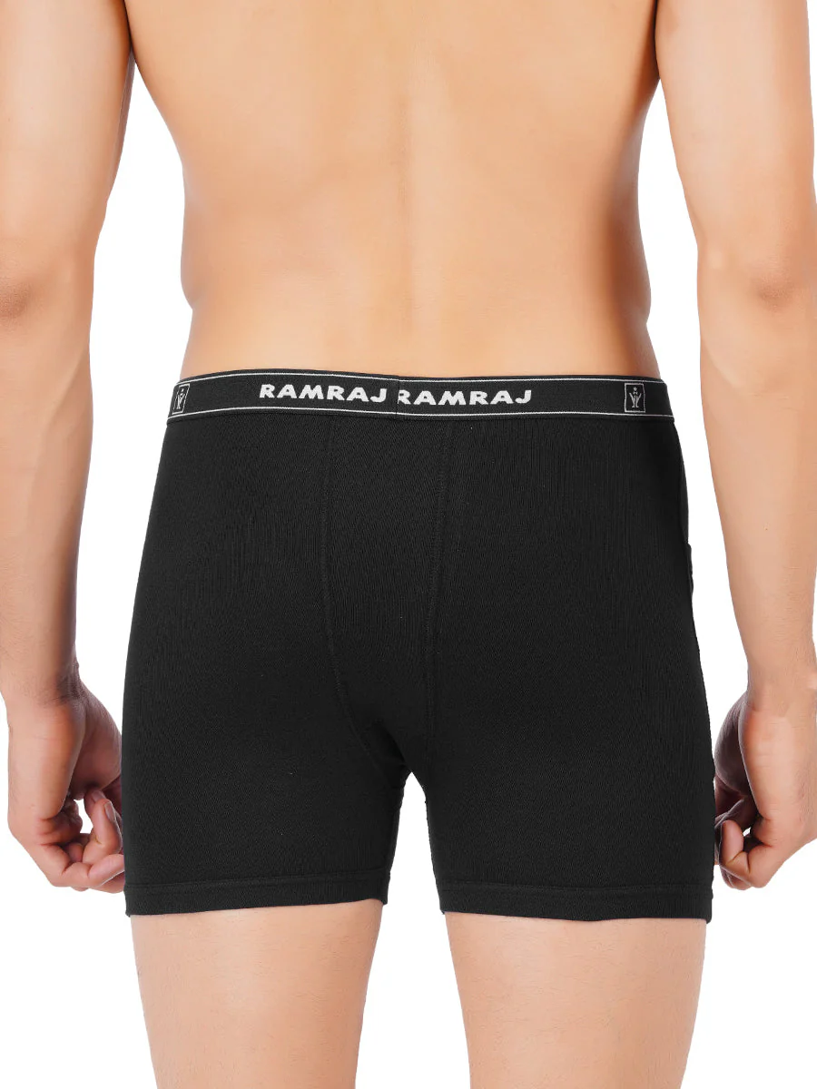 100% Combed Cotton Black Pocket Trunk Softex (Pack of 2) - Image 3