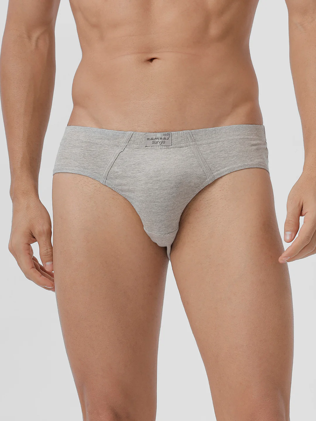 100% Combed Cotton Briefs Inner Elastic 2 Pcs Combo GreyMelange and GrapeWine Suriya - Image 5