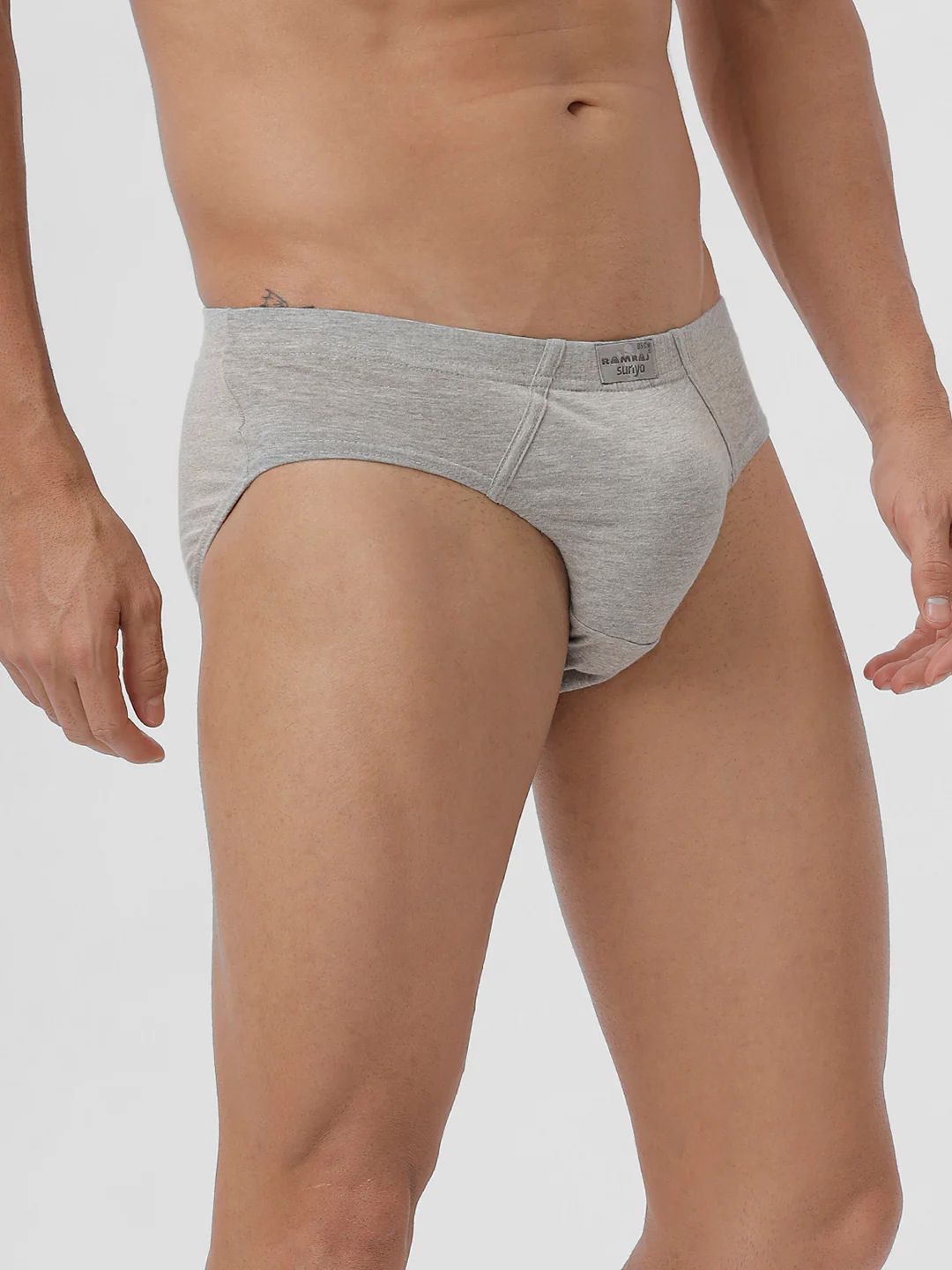 100% Combed Cotton Briefs Inner Elastic 2 Pcs Combo GreyMelange and GrapeWine Suriya - Image 6