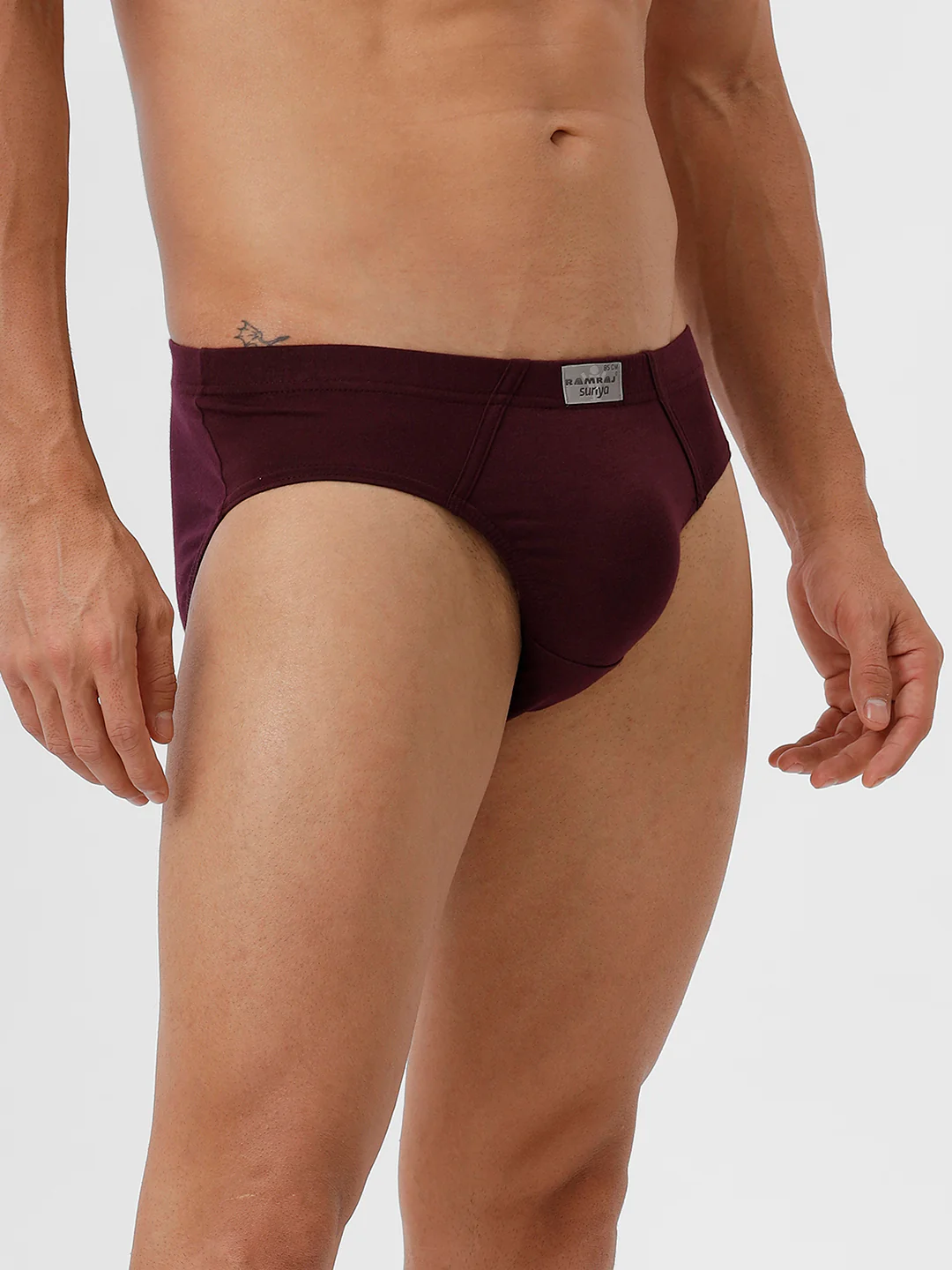 100% Combed Cotton Briefs Suriya Inner Elastic GrapeWine Pack of 2 - Image 4