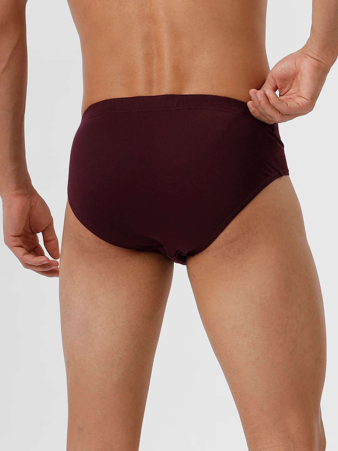 100% Combed Cotton Briefs Suriya Inner Elastic GrapeWine Pack of 2 - Image 5