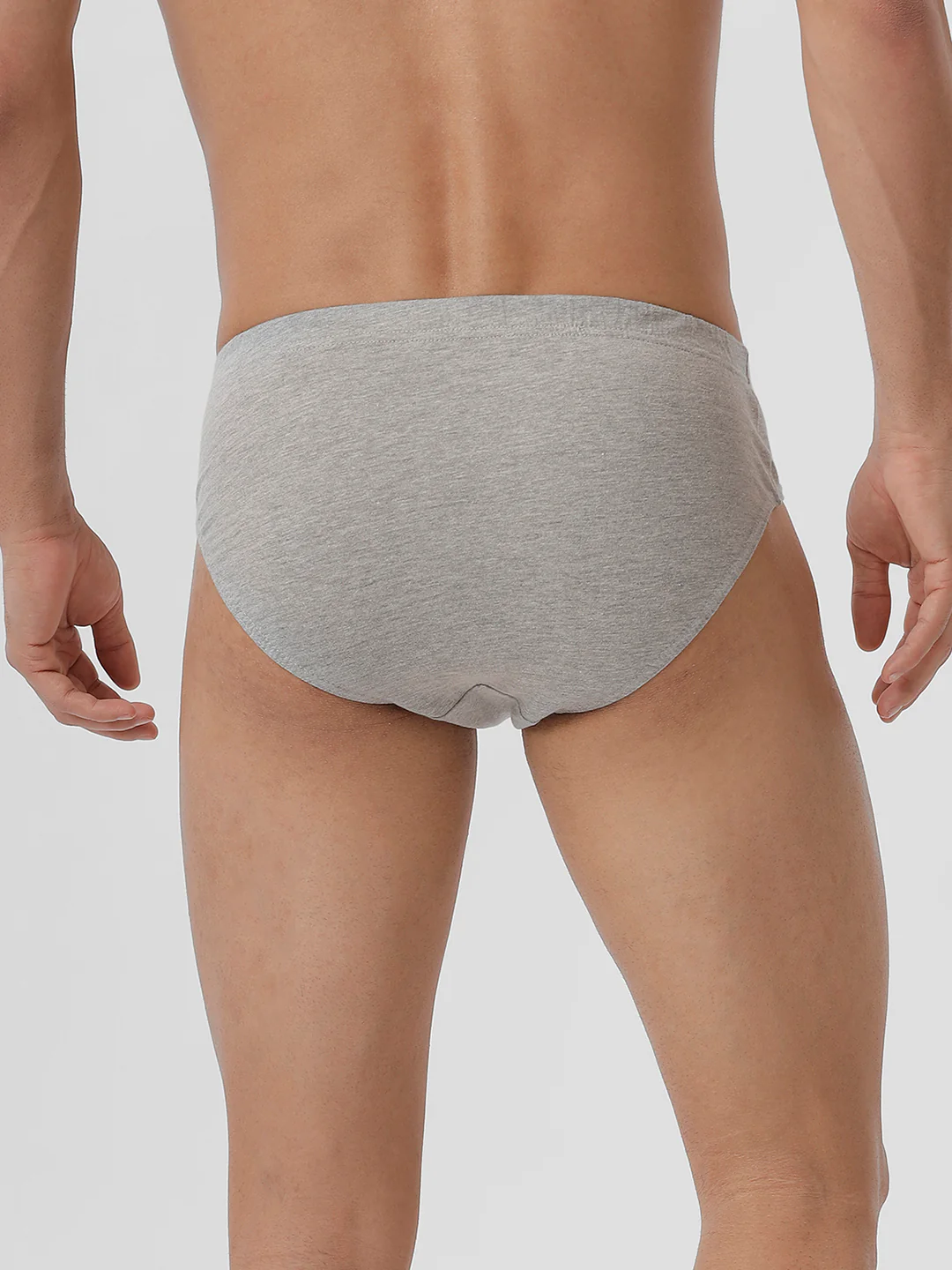 100% Combed Cotton Briefs Suriya Inner Elastic GreyMelange Pack of 2 - Image 4