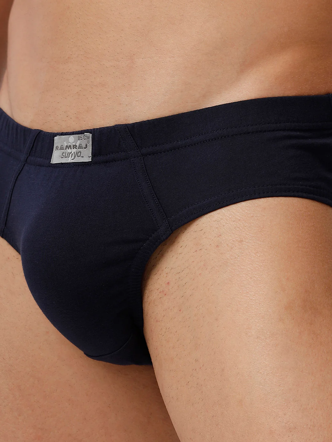 100% Combed Cotton Briefs Suriya Inner Elastic Navy Pack of 2 - Image 4