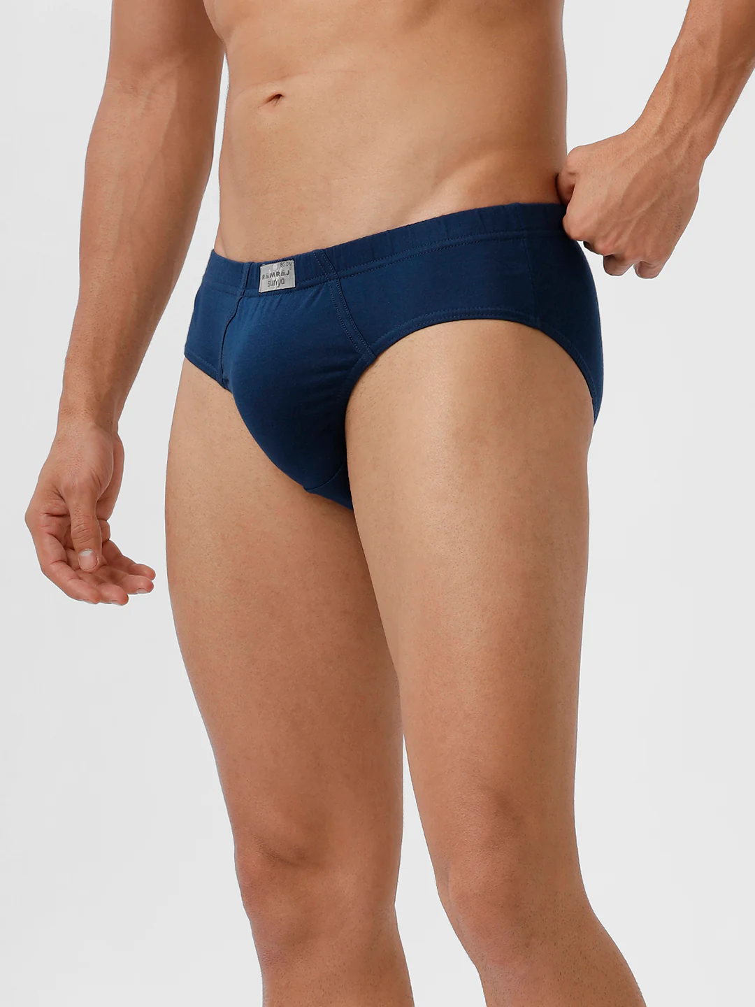100% Combed Cotton Briefs Suriya Inner Elastic SPBlue Pack of 2 - Image 3