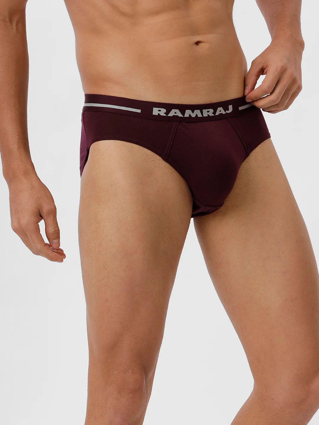 100% Combed Cotton Briefs Suriya Outer Elastic GrapeWine Pack of 2 - Image 3