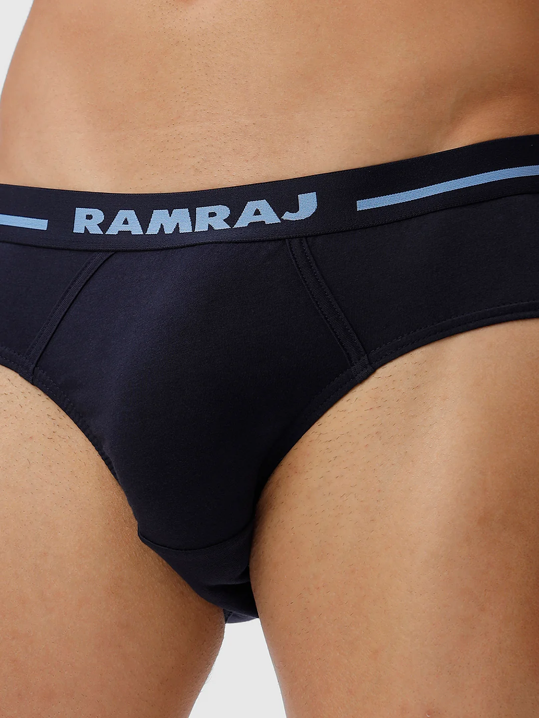 100% Combed Cotton Briefs Suriya Outer Elastic Navy Pack of 2 - Image 3