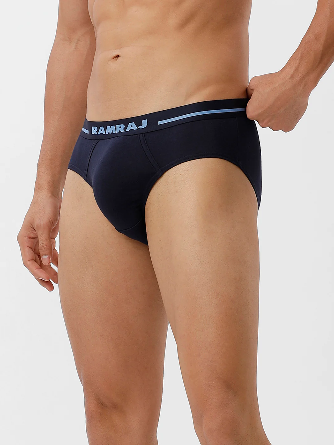 100% Combed Cotton Briefs Suriya Outer Elastic Navy Pack of 2 - Image 4