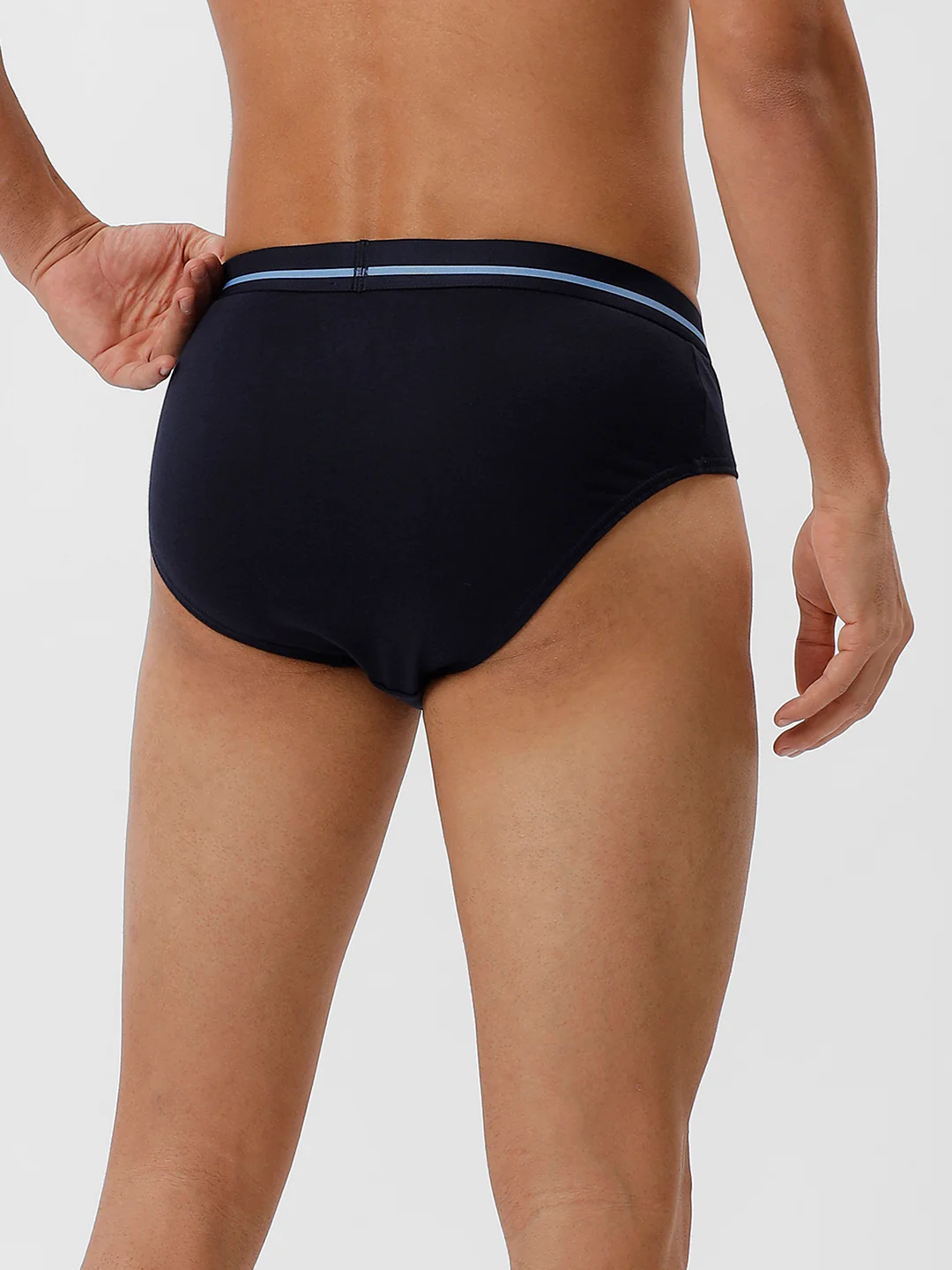 100% Combed Cotton Briefs Suriya Outer Elastic Navy Pack of 2 - Image 5