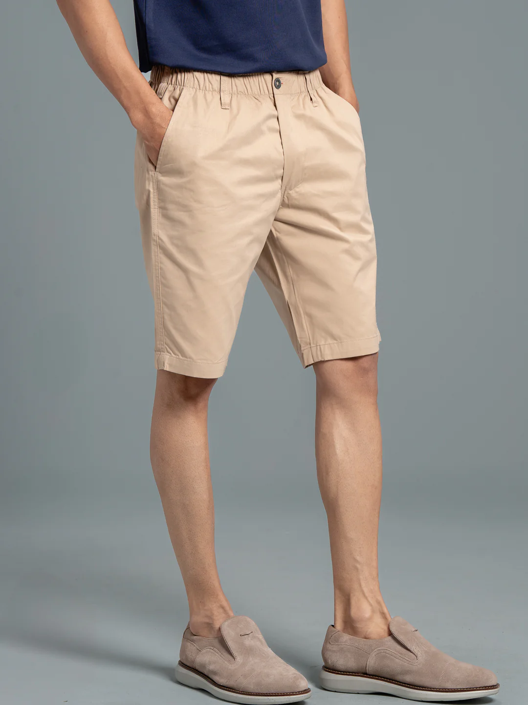 100% Combed Cotton Golf Boxer Shorts Beige GS3 - Image 3