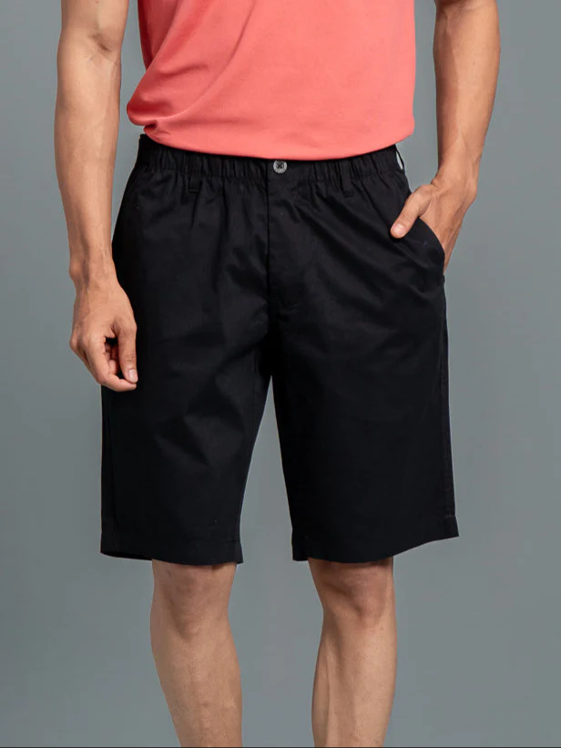 100% Combed Cotton Golf Boxer Shorts Black GS6