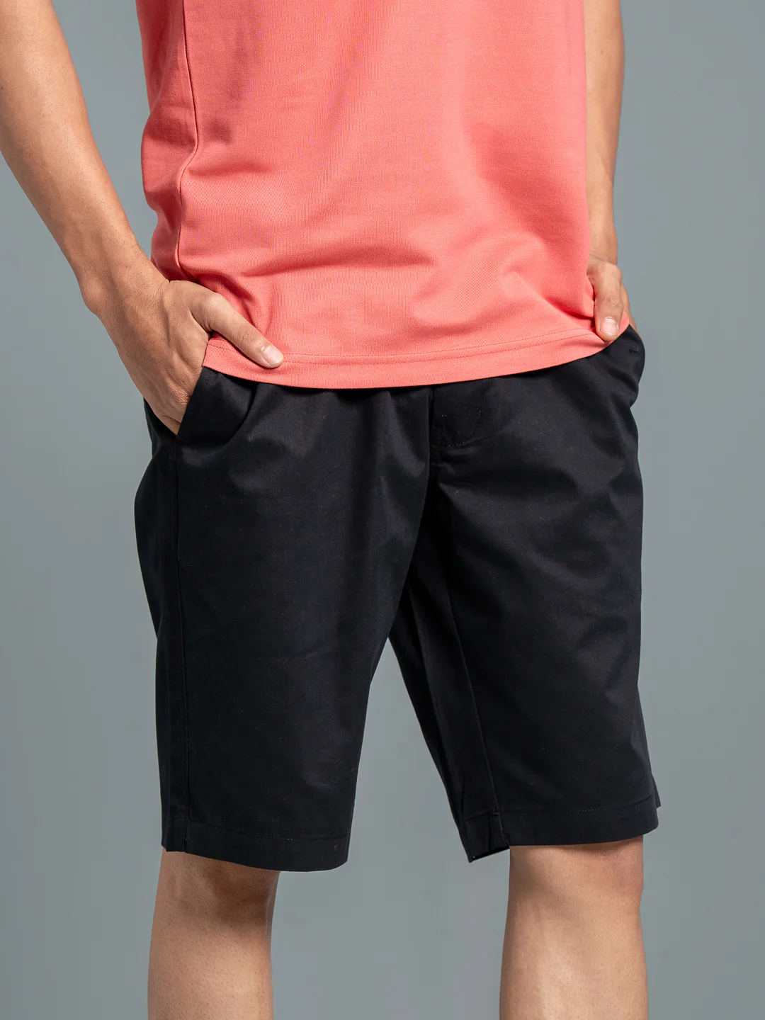 100% Combed Cotton Golf Boxer Shorts Black GS6 - Image 2