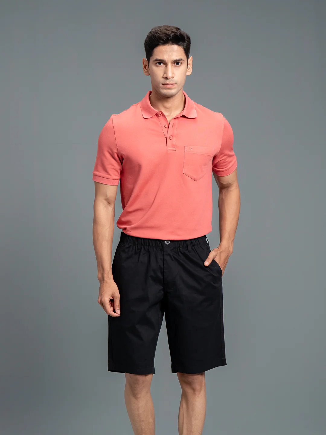 100% Combed Cotton Golf Boxer Shorts Black GS6 - Image 3