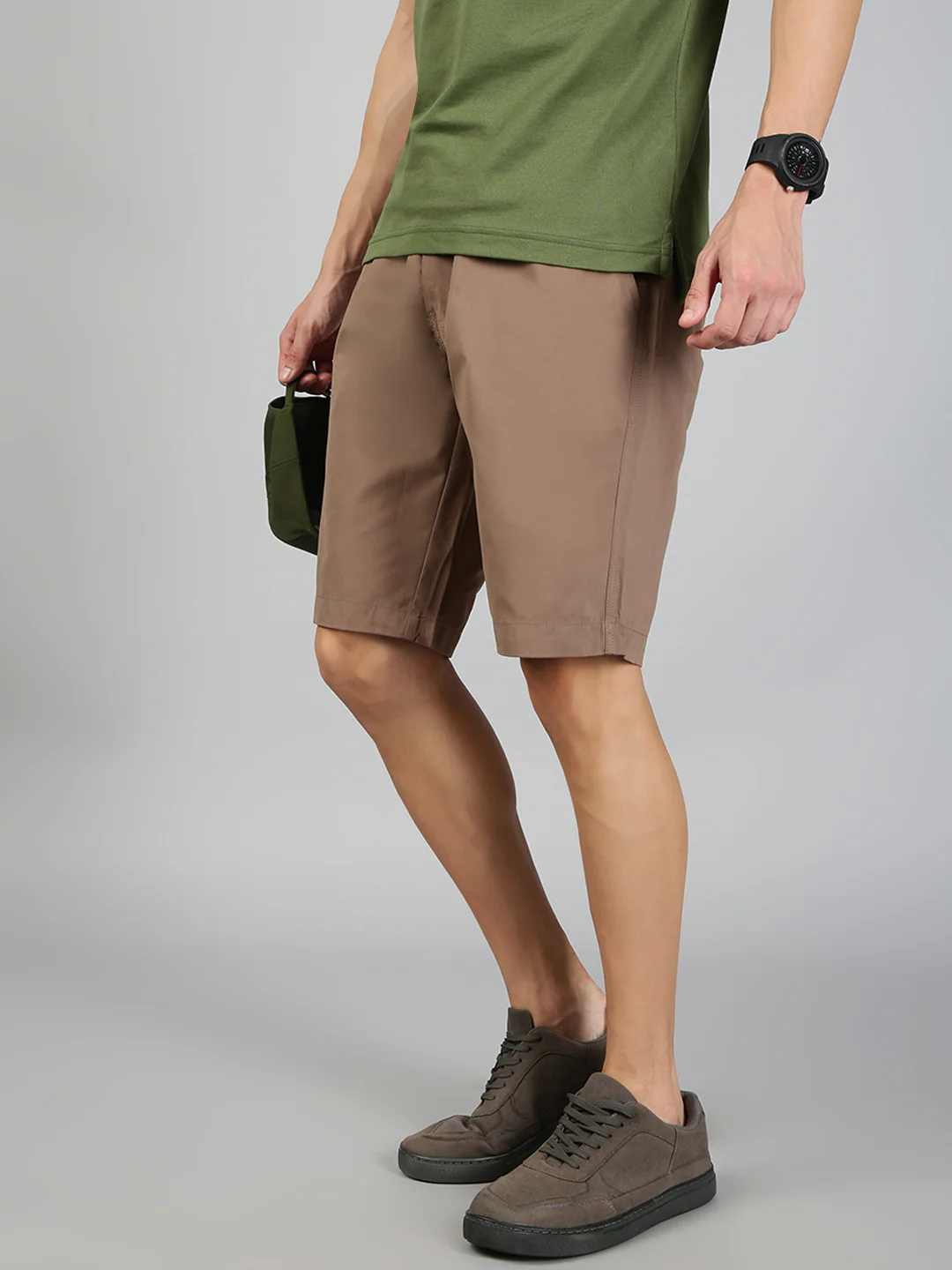 100% Combed Cotton Golf Boxer Shorts Dark Kakki GS7 - Image 5