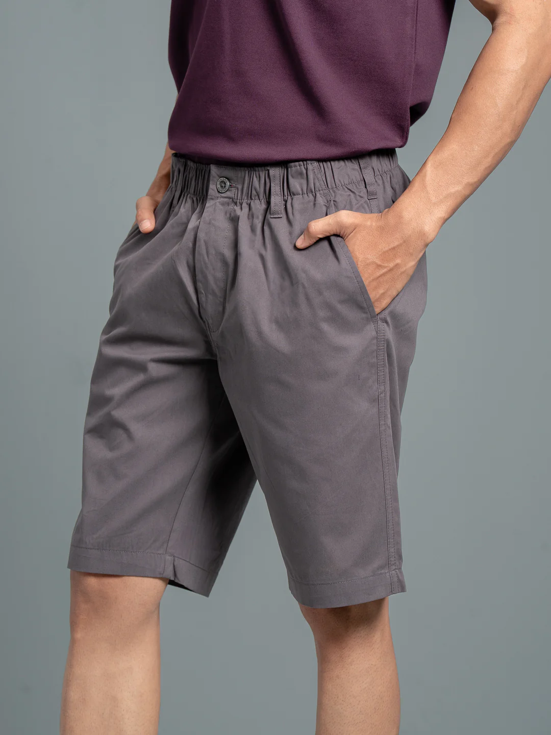 100% Combed Cotton Golf Boxer Shorts Grey GS5