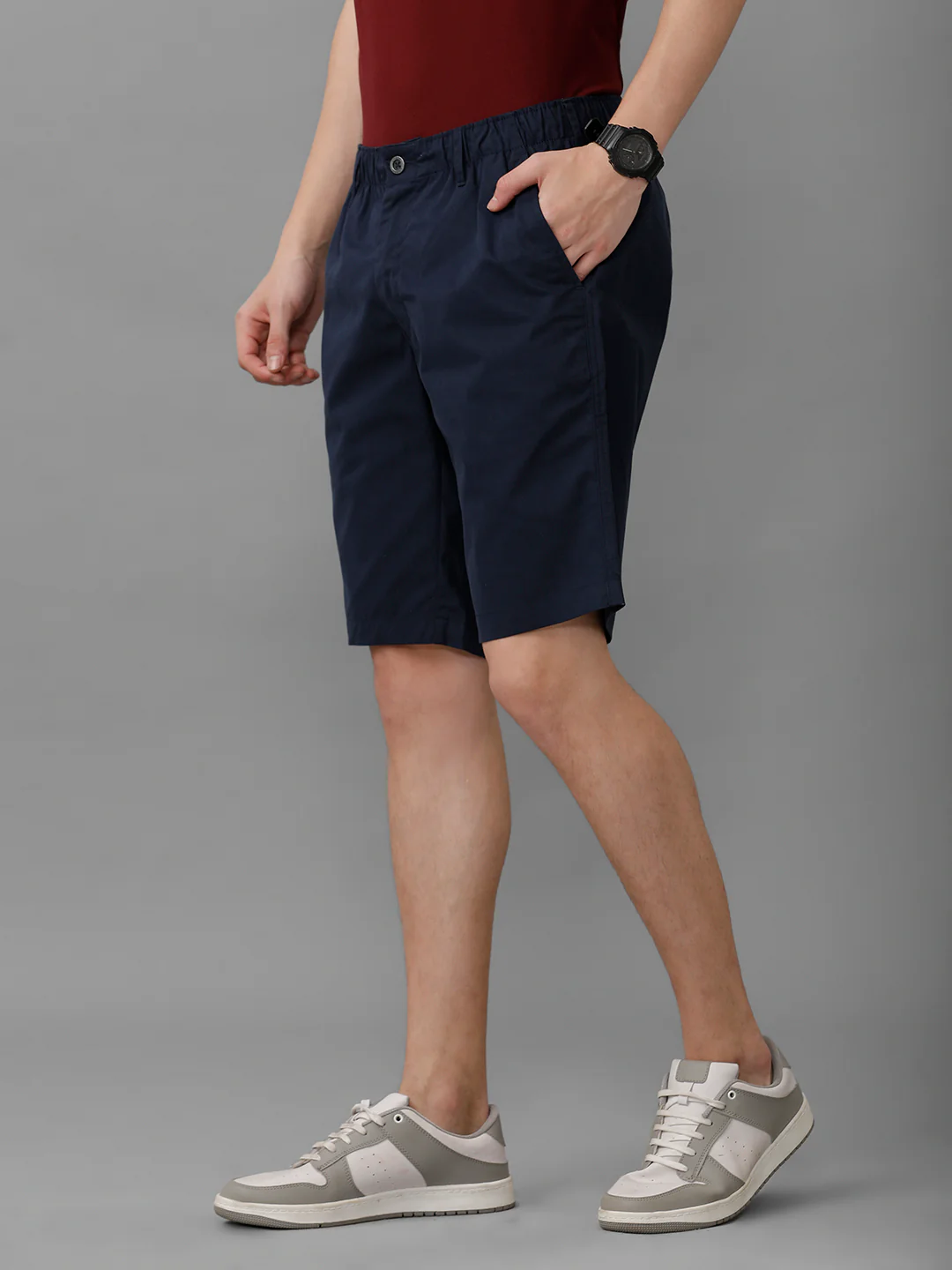 100% Combed Cotton Golf Boxer Shorts Navy GS1 - Image 2