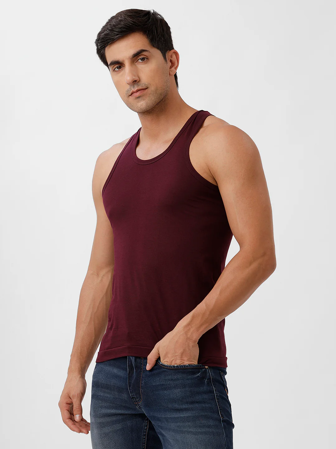 100% Combed Cotton Grape Wine Vest RN Sukra (Pack of 2) - Image 3