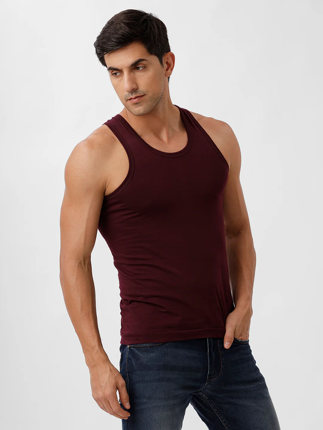 100% Combed Cotton Grape Wine Vest RN Sukra (Pack of 2) - Image 5