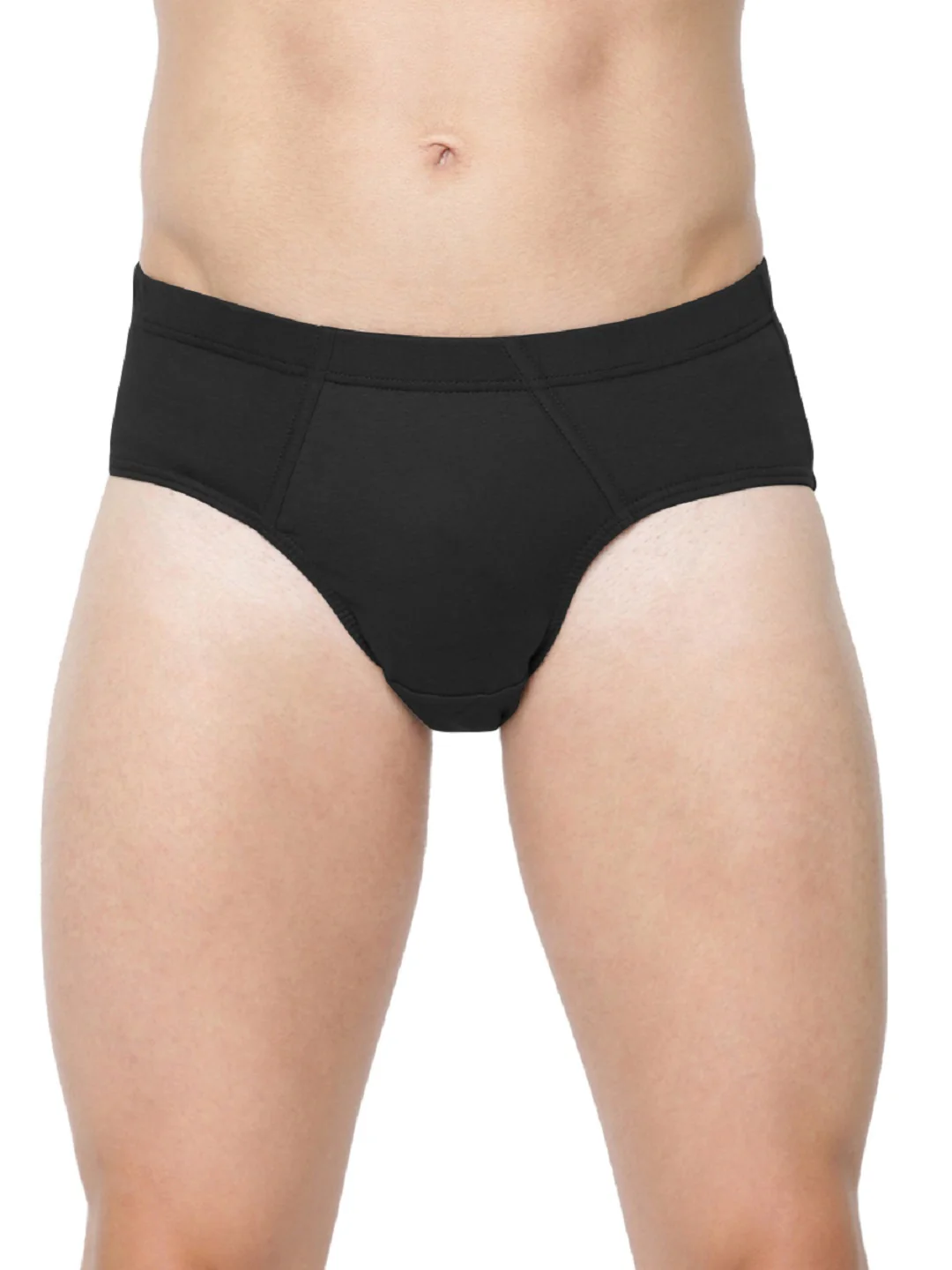 100% Combed Cotton Inner Elastic Black & White Briefs Suriya (2Pcs Pack) - Image 3