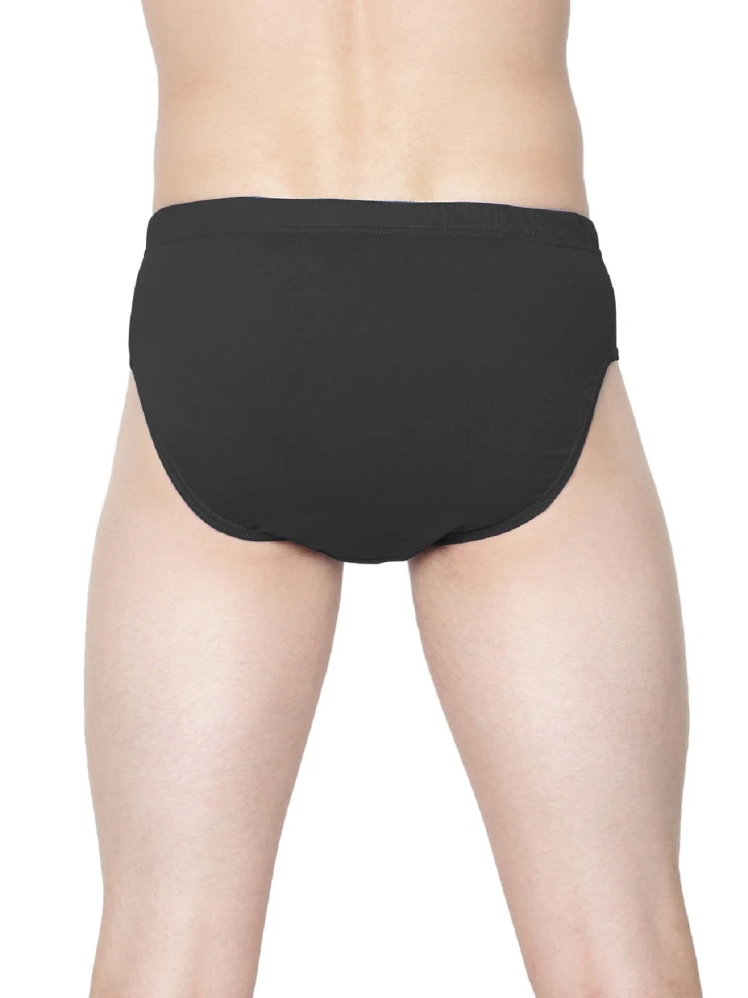 100% Combed Cotton Inner Elastic Black & White Briefs Suriya (2Pcs Pack) - Image 5