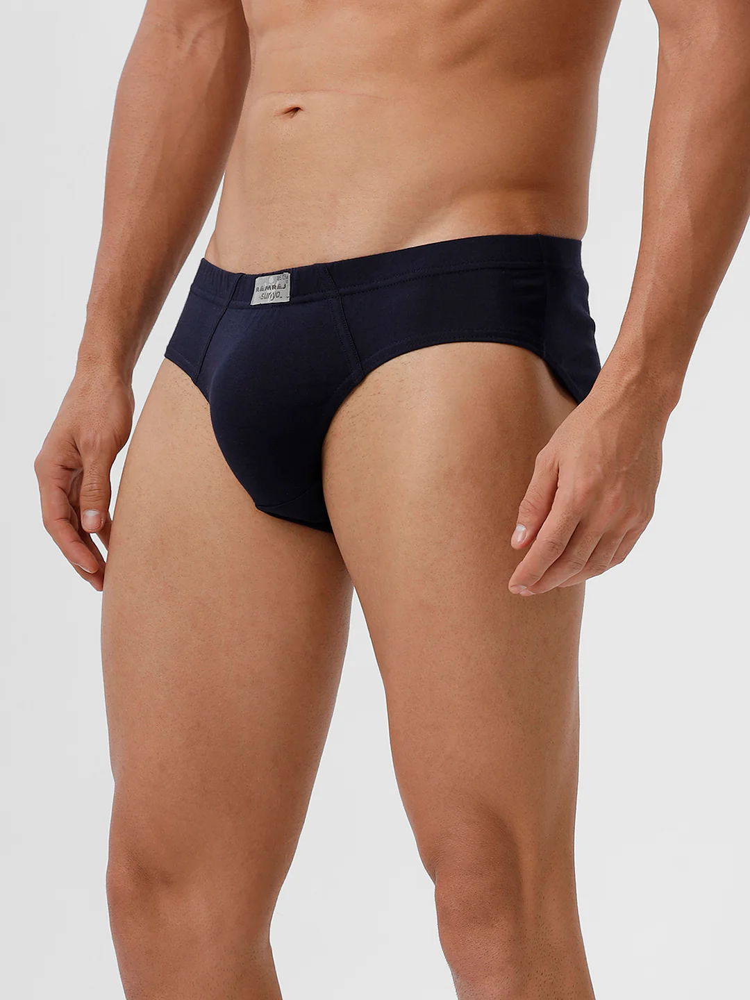 100% Combed Cotton Plus Size Briefs Suriya IE Navy Pack of 2 - Image 3