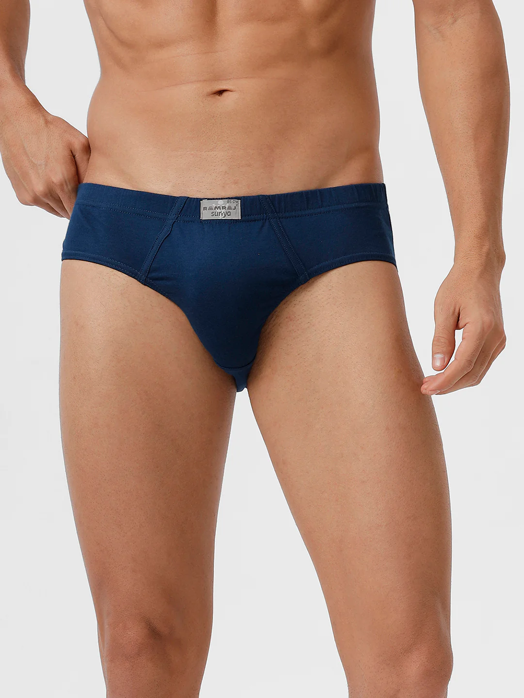 100% Combed Cotton Plus Size Briefs Suriya IE SPBlue Pack of 2 - Image 2