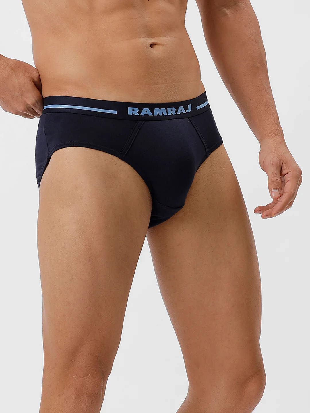 100% Combed Cotton Plus Size Briefs Suriya OE Navy Pack of 2 - Image 2