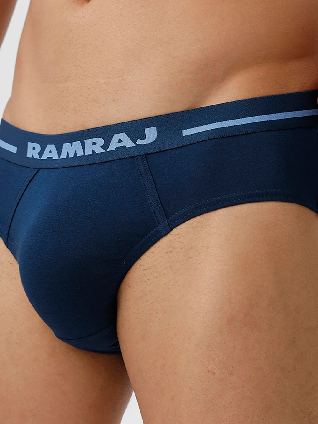 100% Combed Cotton Plus Size Briefs Suriya OE SPBlue Pack of 2 - Image 4
