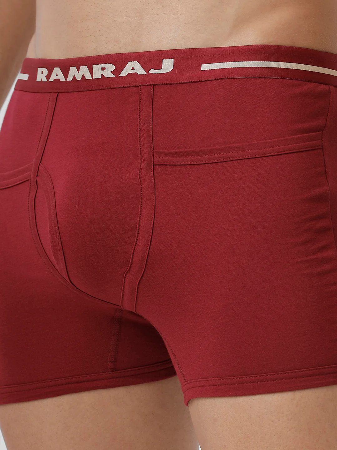100% Combed Cotton Plus Size Pocket Trunks Target Cherry Pack of 2 - Image 4