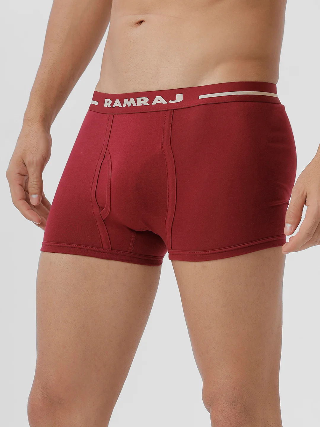 100% Combed Cotton Plus Size Trunk OE Without Pocket Cherry Vintrack Pack of 2 - Image 2