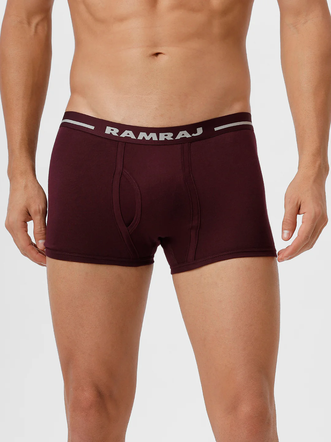 100% Combed Cotton Plus Size Trunk OE Without Pocket GrapeWine Vintrack Pack of 2 - Image 2