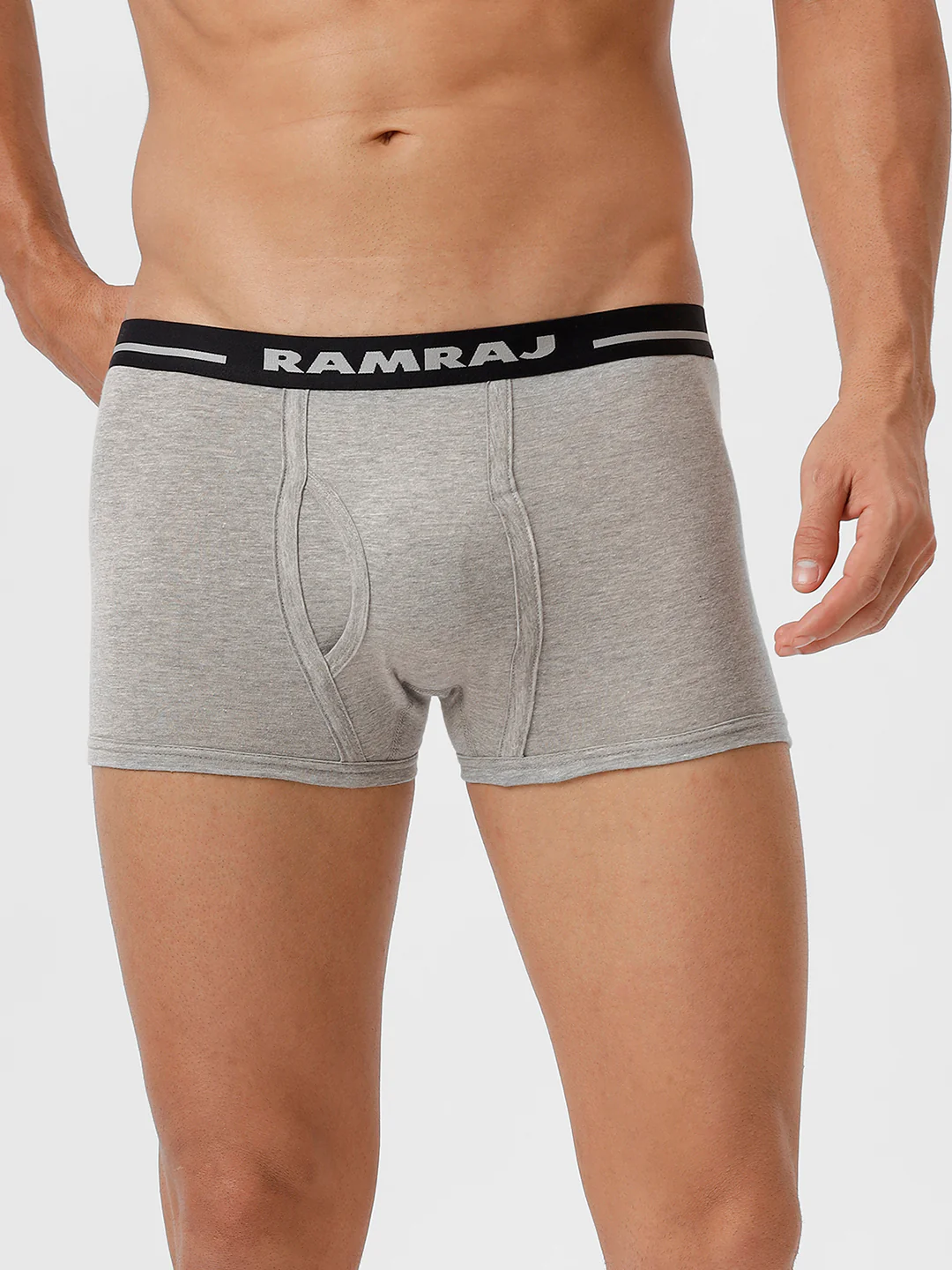 100% Combed Cotton Plus Size Trunk OE Without Pocket GreyMelange Vintrack Pack of 2 - Image 2