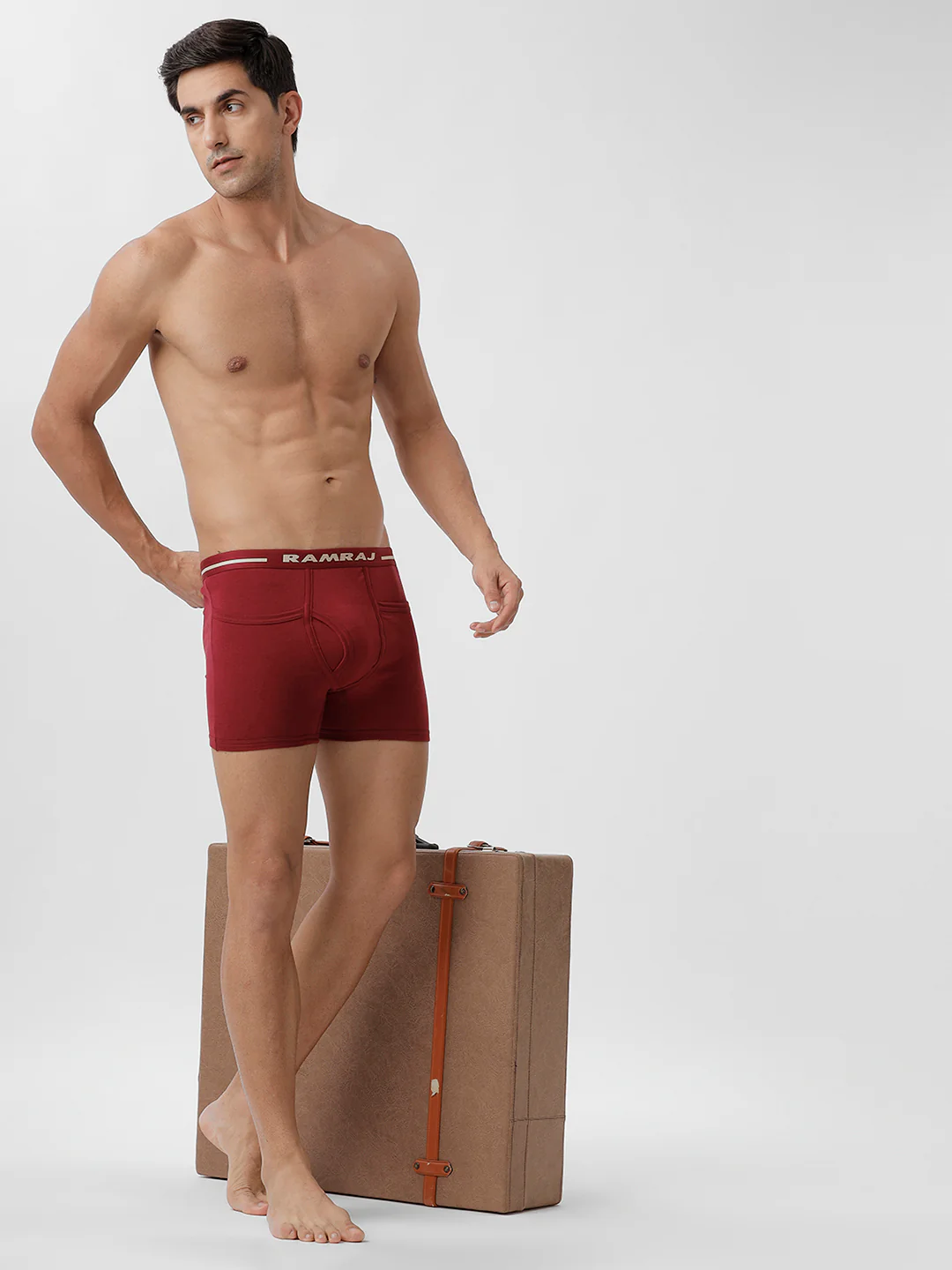 100% Combed Cotton Pocket Trunks Target Cherry Pack of 2