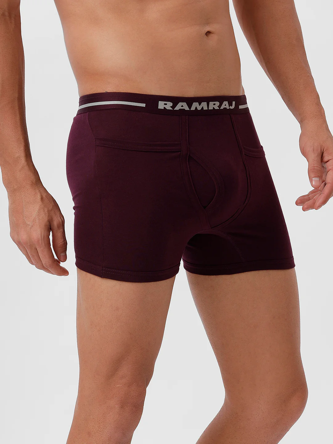 100% Combed Cotton Pocket Trunks Target GrapeWine Pack of 2 - Image 3