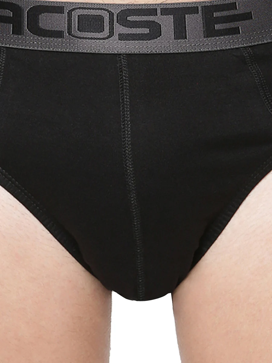 100% Combed Cotton Rib Assorted Colour Outer Elastic Brief Acoste 1015 (Pack of 2) - Image 5