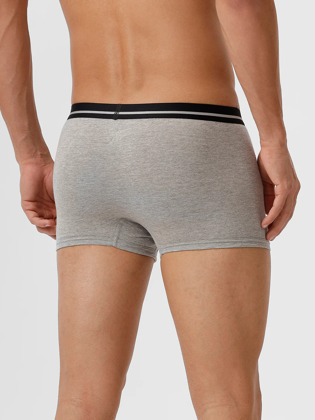 100% Combed Cotton Trunk OE Without Pocket GreyMelange Vintrack Pack of 2 - Image 3